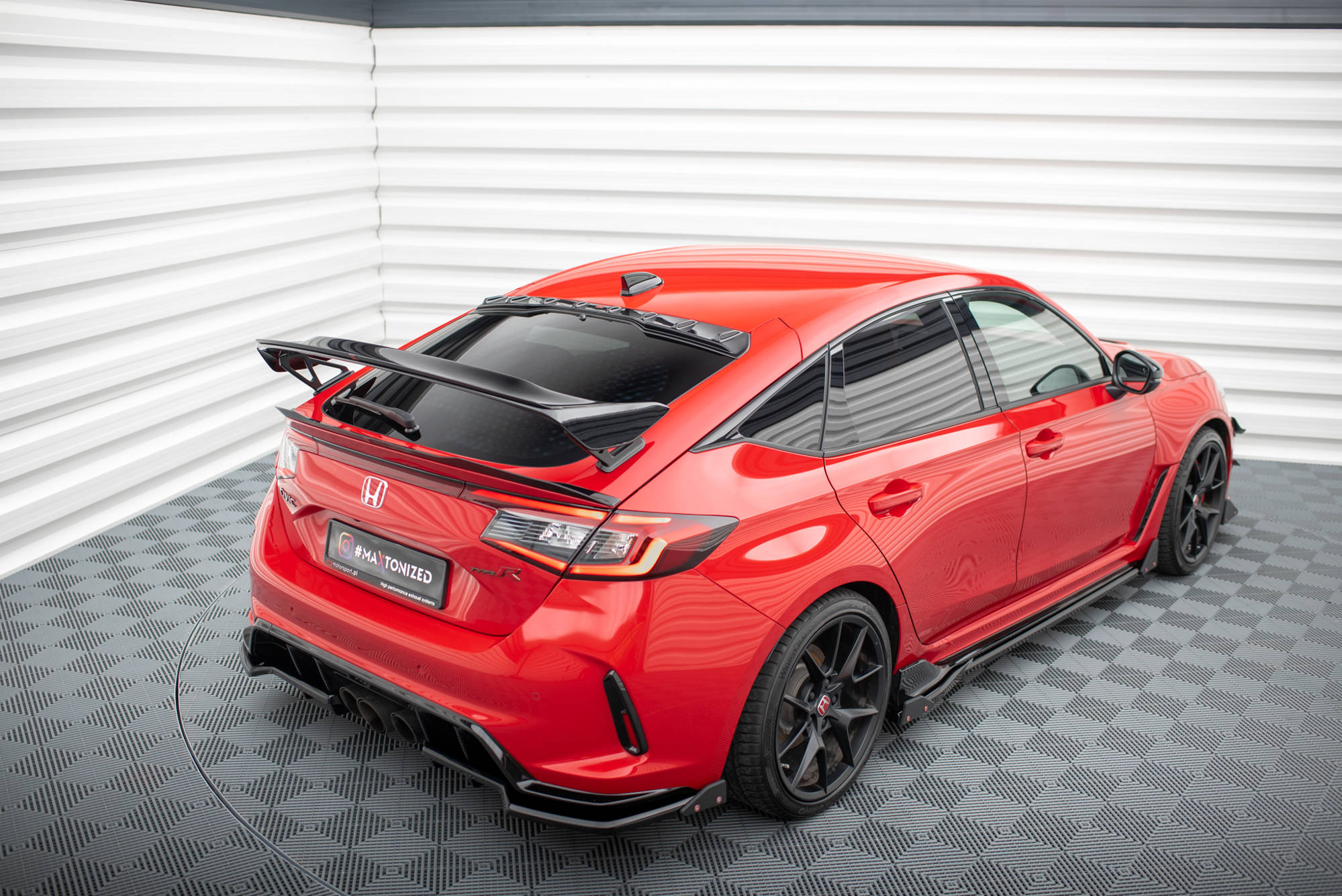 Maxton Design Heckscheiben Spoiler passend für Honda Civic Type-R Mk 11 schwarz Hochglanz