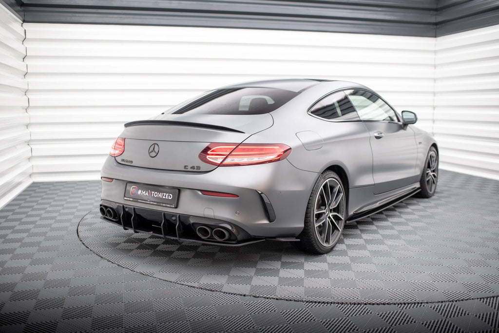 Maxton Design Street Pro Heck Ansatz Flaps Diffusor passend für Mercedes-AMG C43 Coupe / Cabrio C205 Facelift / A205 Facelift