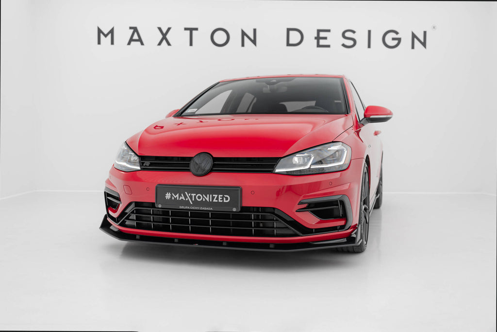 Maxton Design Street Pro Street+ Spoilerlippe Front Ansatz V.2 passend für VW Golf R / R-Line Mk7 Facelift