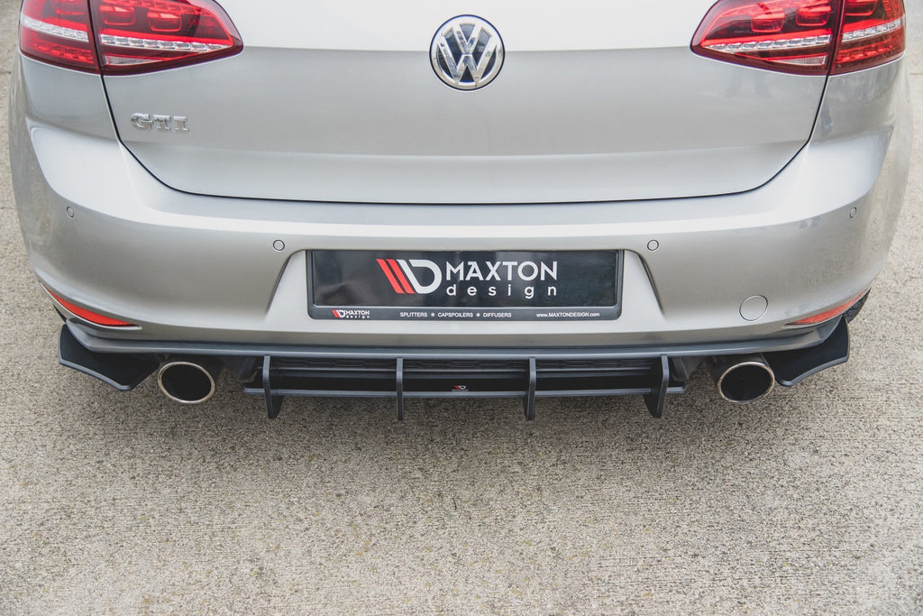 Maxton Design Street Pro Heck Ansatz Flaps Diffusor passend für L + R V.2 VW Golf 7 GTI