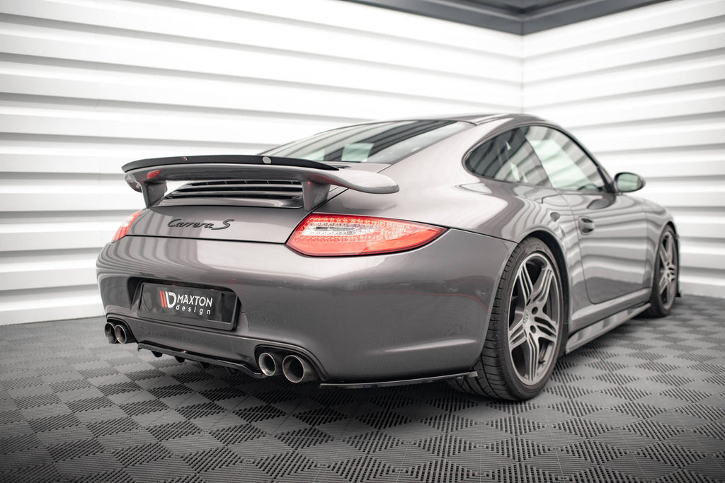 Maxton Design Street+ Mittlerer Diffusor RACE passend für Porsche 911 Carrera / Carrera GTS 997 Facelift schwarz Hochglanz