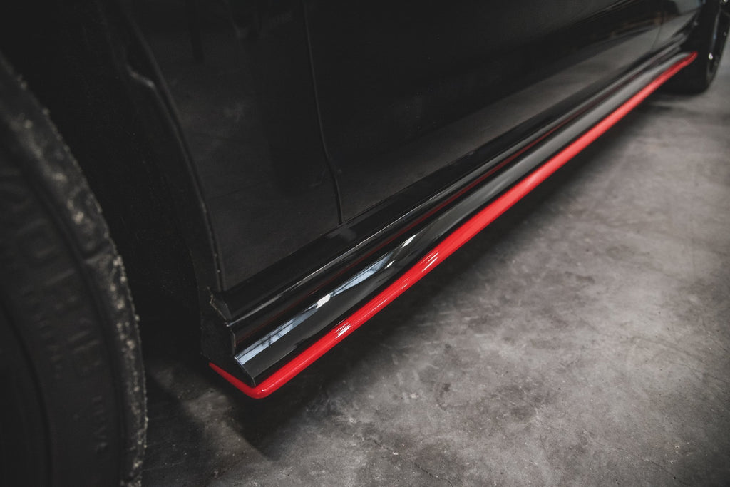 Maxton Design Street+ Seitenschweller Leisten passend für VW Golf GTI TCR Mk7 schwarz Hochglanz
