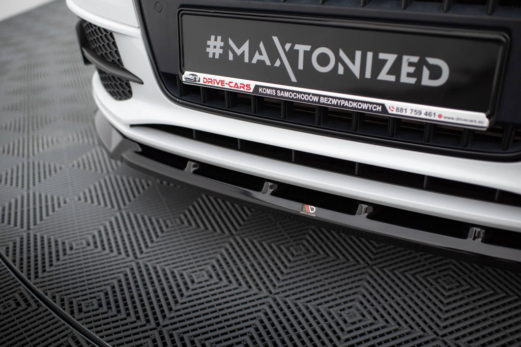 Maxton Design Street+ Spoilerlippe Front Ansatz V.1 passend für Audi Q3 S-line 8U schwarz Hochglanz