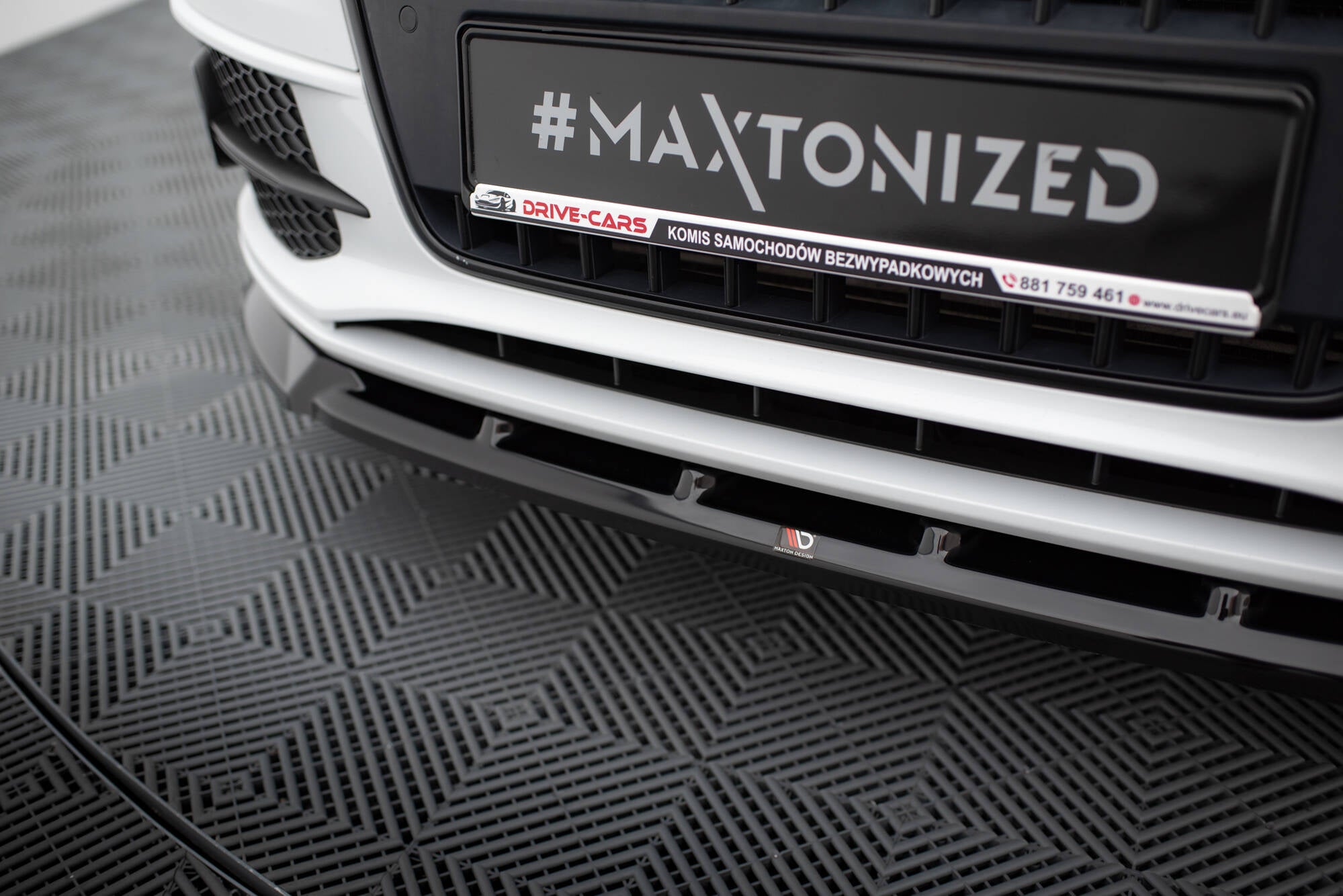 Maxton Design Street+ Spoilerlippe Front Ansatz V.1 passend für Audi Q3 S-line 8U schwarz Hochglanz