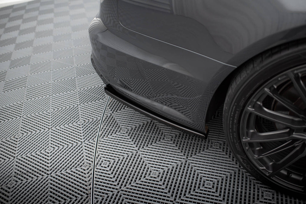 Maxton Design Heck Ansatz Flaps Diffusor V.2 passend für Audi S6 / A6 S-Line / A6 C7 FL schwarz Hochglanz