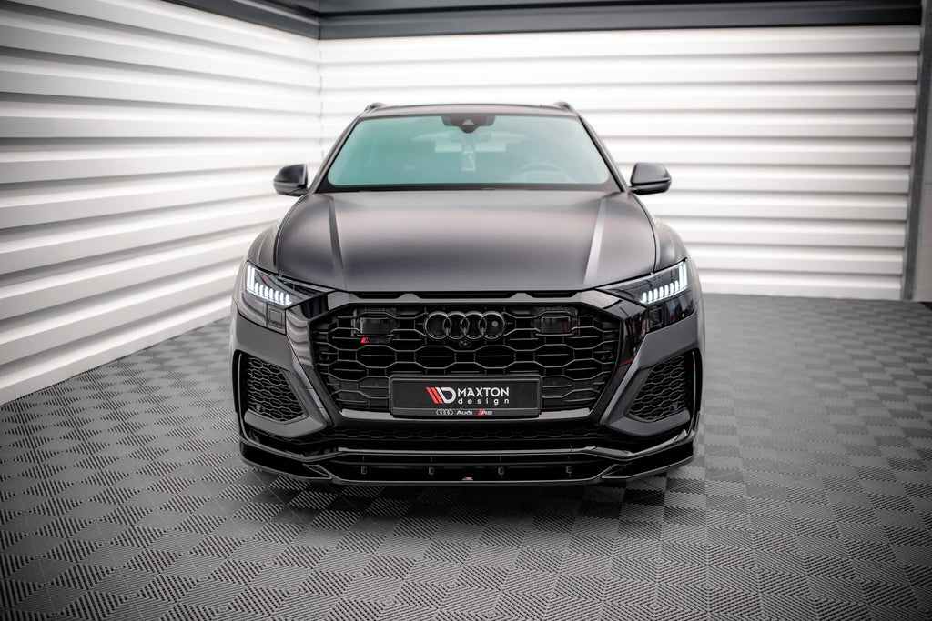 Maxton Design Street+ Spoilerlippe Front Ansatz V.2 passend für Audi RSQ8 Mk1 schwarz Hochglanz