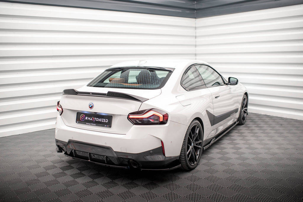 Maxton Design Heck Ansatz Flaps Diffusor V.2 passend für BMW 2 Coupe M-Paket G42 schwarz Hochglanz