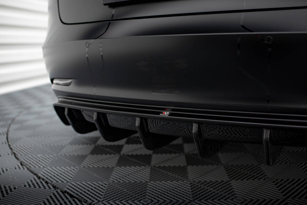 Maxton Design Diffusor Heck Ansatz V.2 passend für Tesla Model 3 schwarz Hochglanz