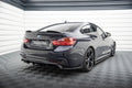 Maxton Design Street+ Mittlerer Diffusor RACE passend für BMW 4er Coupe / Gran Coupe / Cabrio M-Paket F32 / F36 / F33 schwarz Hochglanz