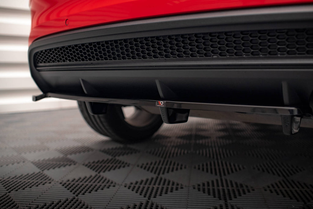 Maxton Design Street+ Mittlerer Diffusor RACE passend für Fiat 500X Sport Mk1 Facelift schwarz Hochglanz