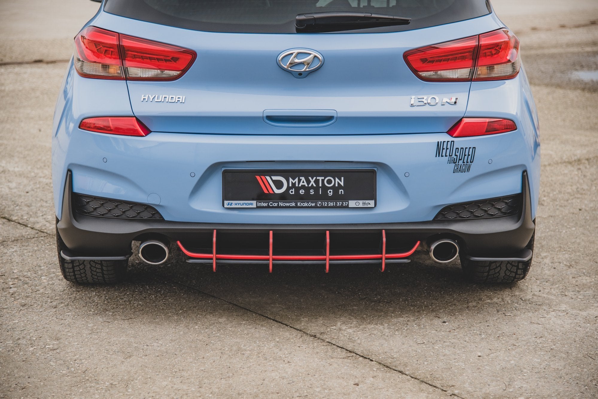Maxton Design Street Pro Heck Ansatz Flaps Diffusor passend für Hyundai I30 N Mk3 Hatchback