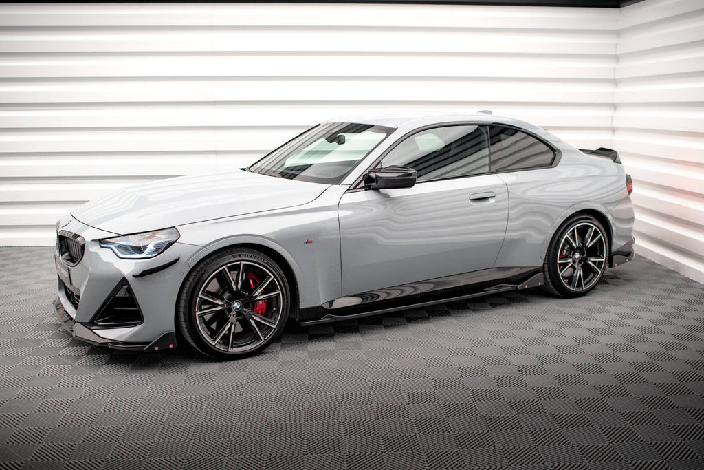 Maxton Design Street+ Seitenschweller Leisten V.2 passend für + Flaps passend für BMW 2 Coupe M-Paket / M240i G42