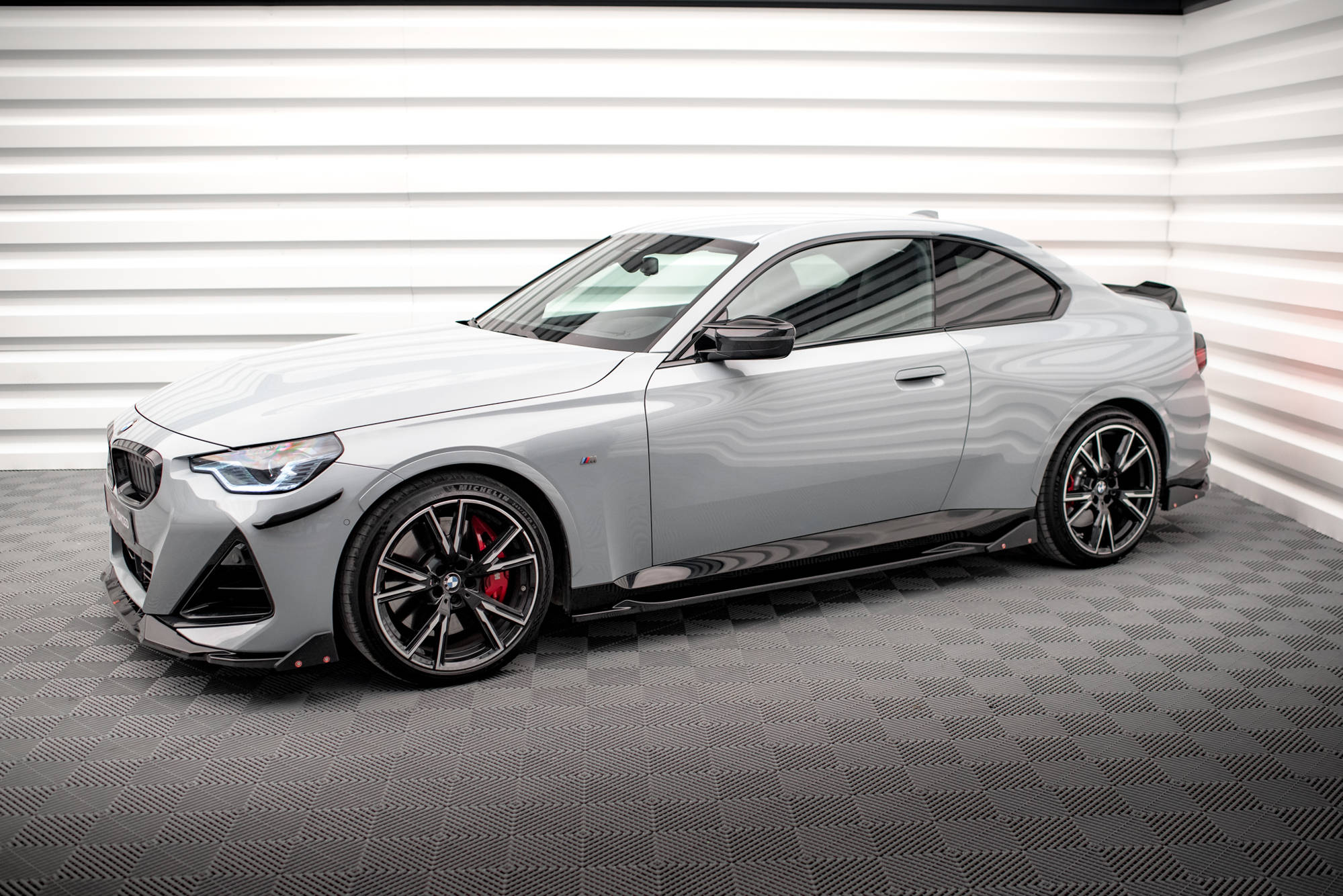 Maxton Design Street+ Seitenschweller Leisten V.2 passend für + Flaps passend für BMW 2 Coupe M-Paket / M240i G42