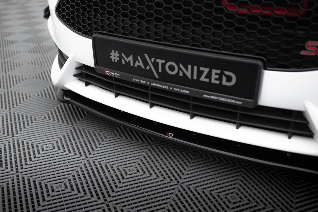 Maxton Design Street+ Spoilerlippe Front Ansatz passend für (Cupra) Ford Fiesta ST Mk7 FL schwarz Hochglanz