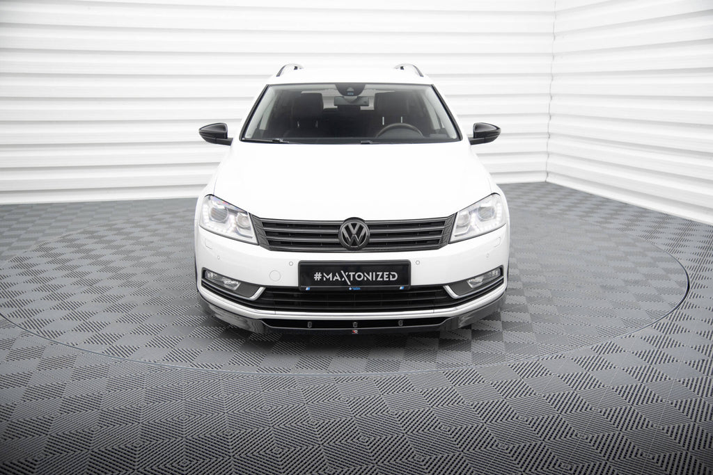 Maxton Design Street+ Spoilerlippe Front Ansatz V.1 passend für VW Passat B7 schwarz Hochglanz