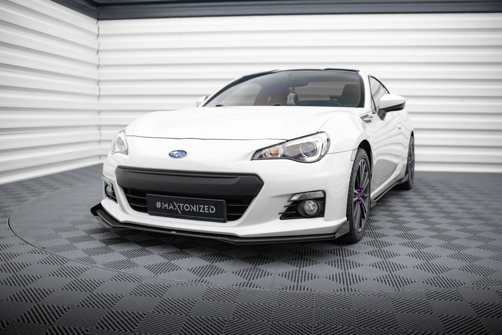 Maxton Design Street Pro Street+ Spoilerlippe Front Ansatz passend für + Flaps passend für V.1 + Flaps Subaru BRZ Mk1 schwarz Hochglanz