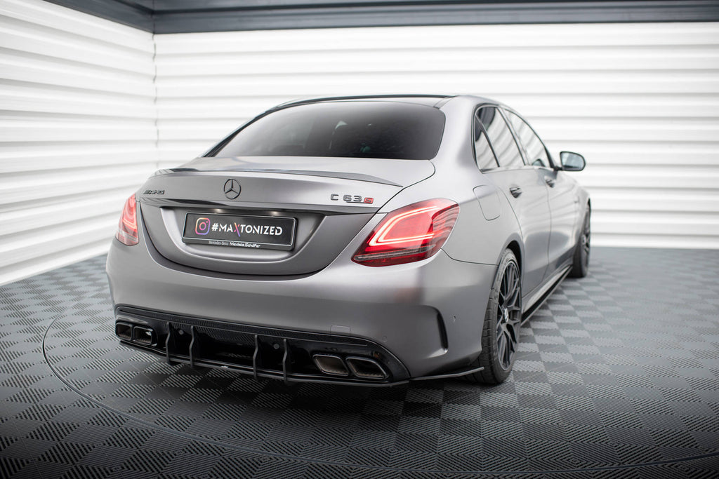 Maxton Design Street Pro Heckschürze passend für Mercedes-AMG C63 Limousine / Kombi W205 Facelift