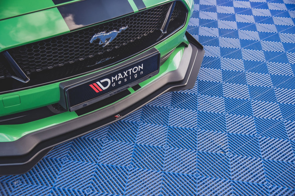 Maxton Design Street Pro Street+ Spoilerlippe Front Ansatz passend für V.1 passend für + Flaps Ford Mustang GT Mk6 Facelift schwarz Hochglanz