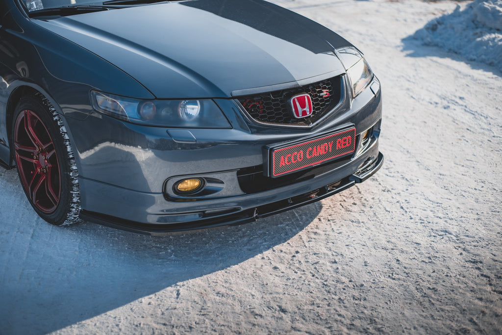 Maxton Design Street+ Spoilerlippe Front Ansatz V.2 passend für Honda Accord Mk7 Type-S schwarz Hochglanz