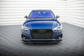 Maxton Design Street+ Spoilerlippe Front Ansatz V.2 passend für Audi A4 Competition B9 schwarz Hochglanz