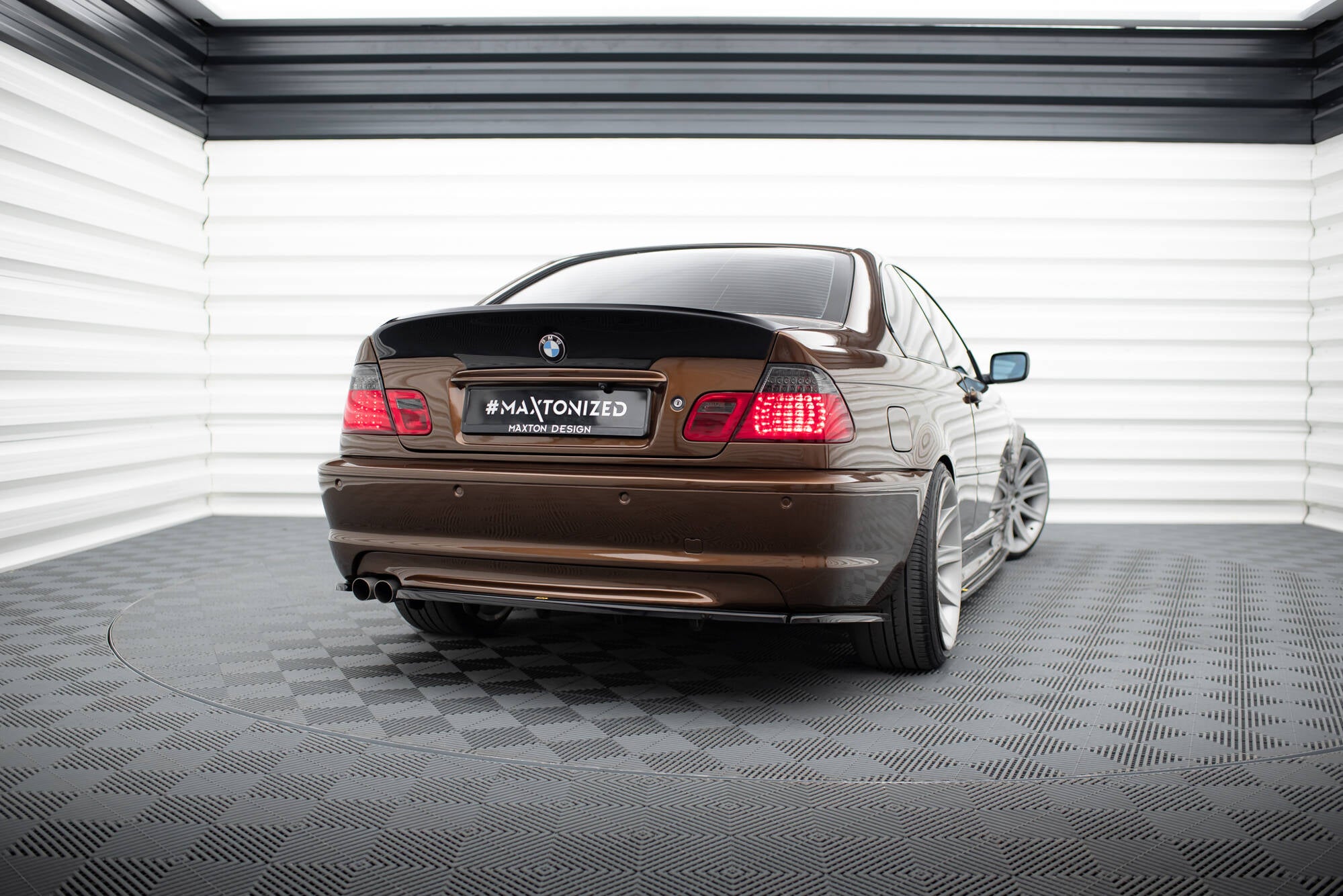 Maxton Design Heckansatz BMW 3er E46 M Paket COUPE DTM LOOK schwarz Hochglanz für BMW 3er E46