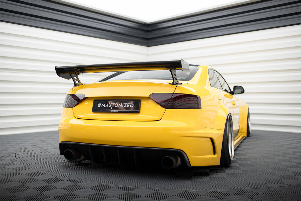 Maxton Design Carbon Spoiler With External Brackets Uprights Audi A5 Coupe 8T für Audi A5 / S5 / RS5