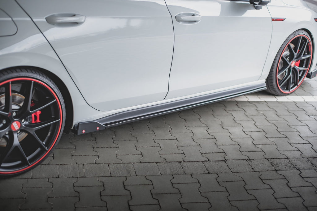 Maxton Design Seitenschweller Ansatz für V.2 für + Flaps Volkswagen Golf 8 GTI / GTI Clubsport