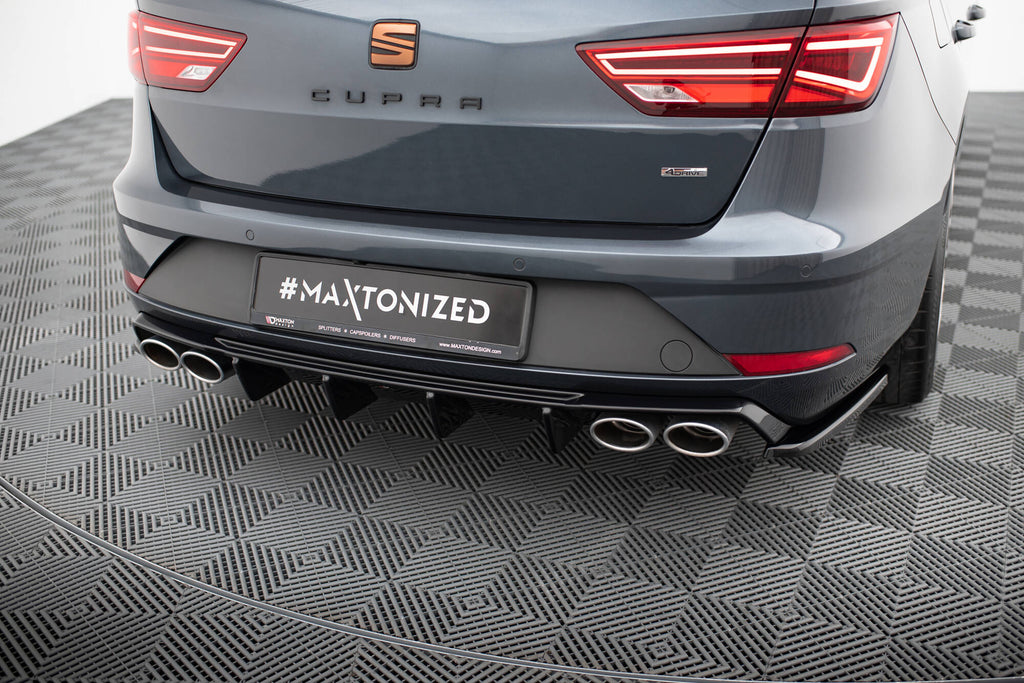 Maxton Design Diffusor Heck Ansatz V.3 passend für Seat Leon Cupra ST Mk3 FL