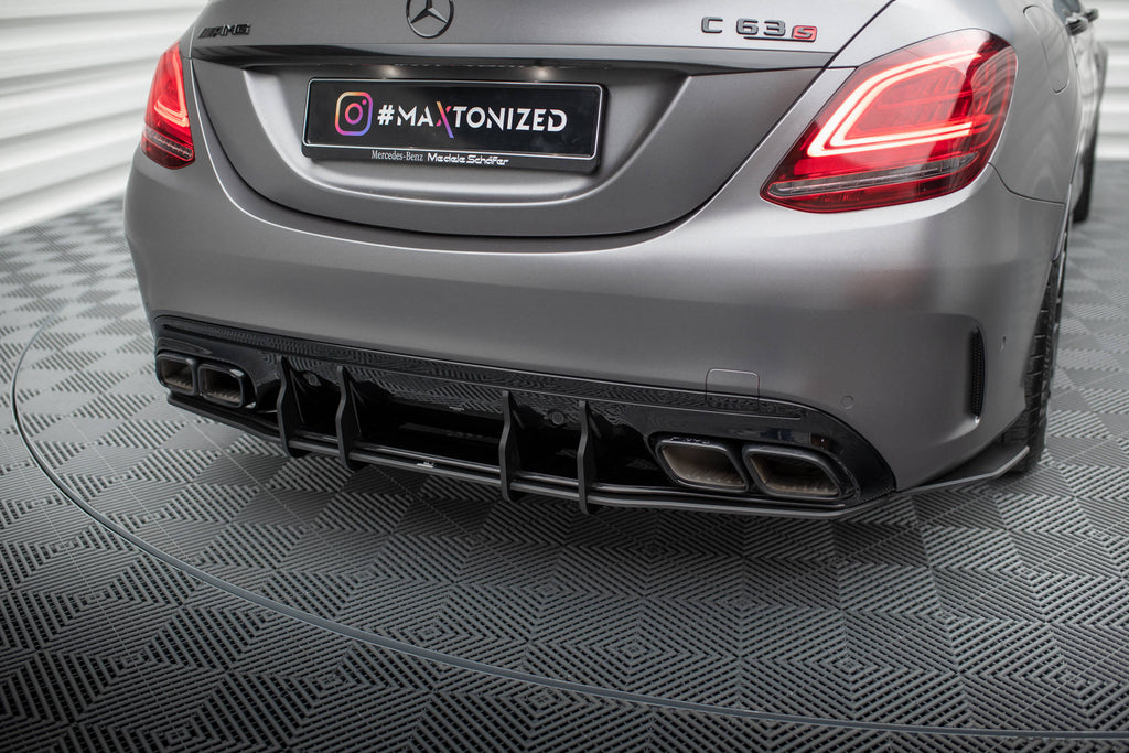 Maxton Design Street Pro Heckschürze passend für Mercedes-AMG C63 Limousine / Kombi W205 Facelift