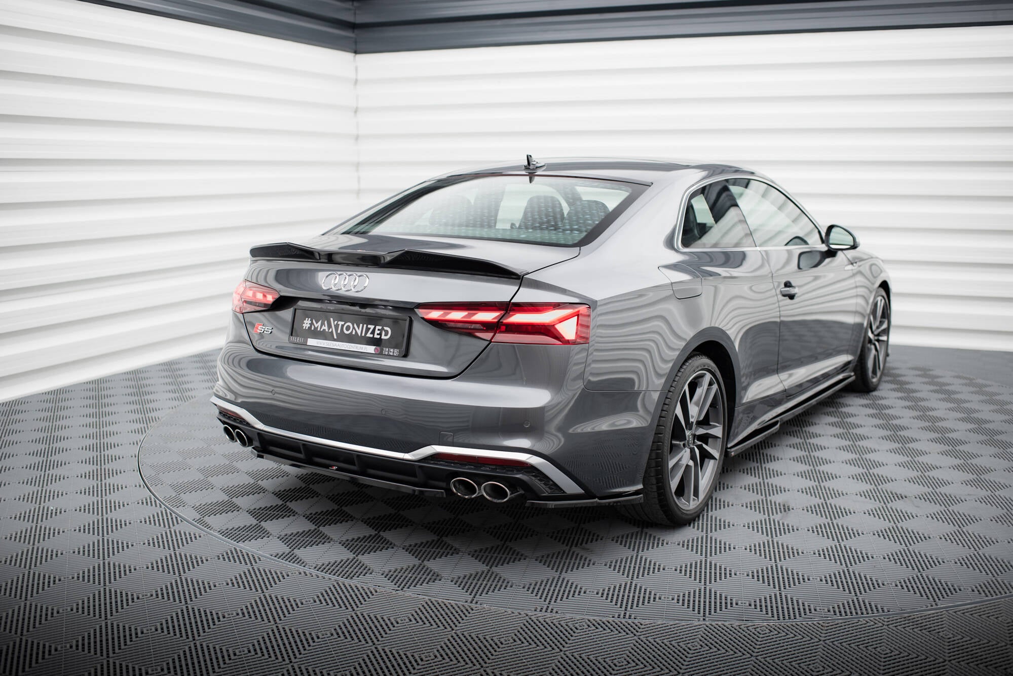 Maxton Design Heckansatz Audi S5 Sportback / Coupe F5 Facelift schwarz Hochglanz für Audi A5 / S5 / RS5