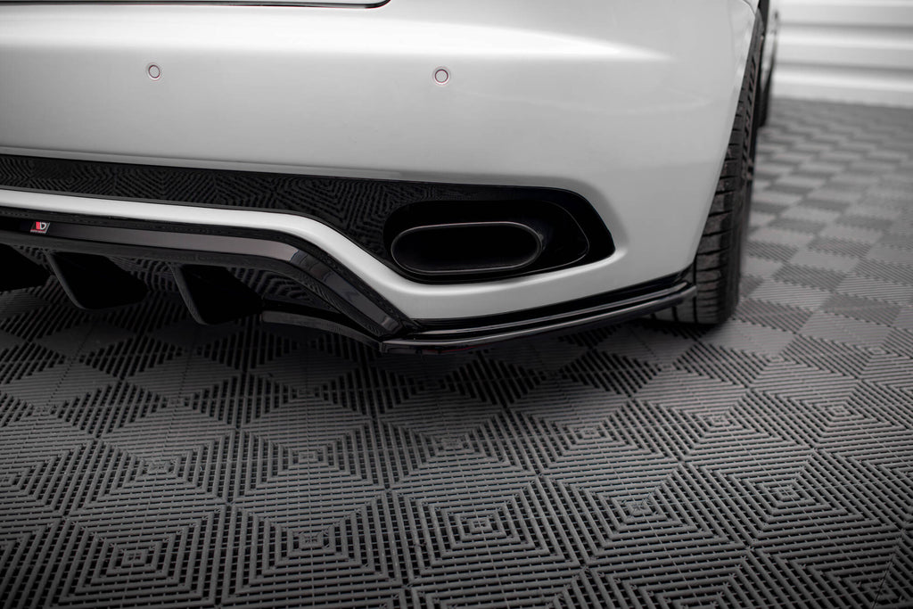 Maxton Design Heck Ansatz Flaps Diffusor V.2 passend für Maserati Granturismo Mk1 schwarz Hochglanz