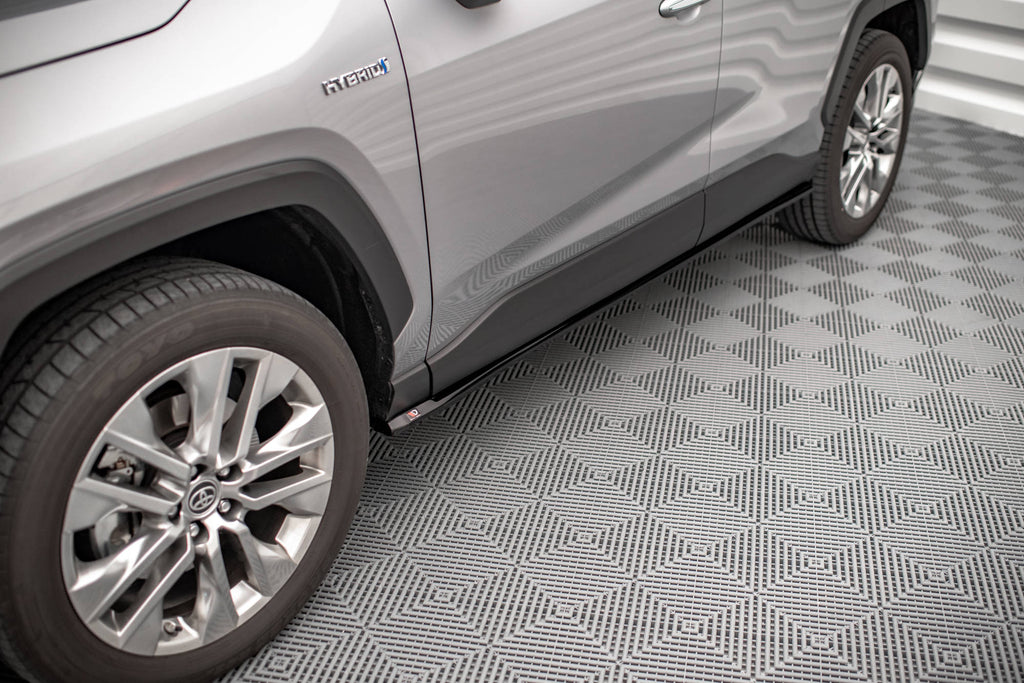 Maxton Design Street+ Seitenschweller Leisten passend für Toyota RAV4 Mk5 schwarz Hochglanz