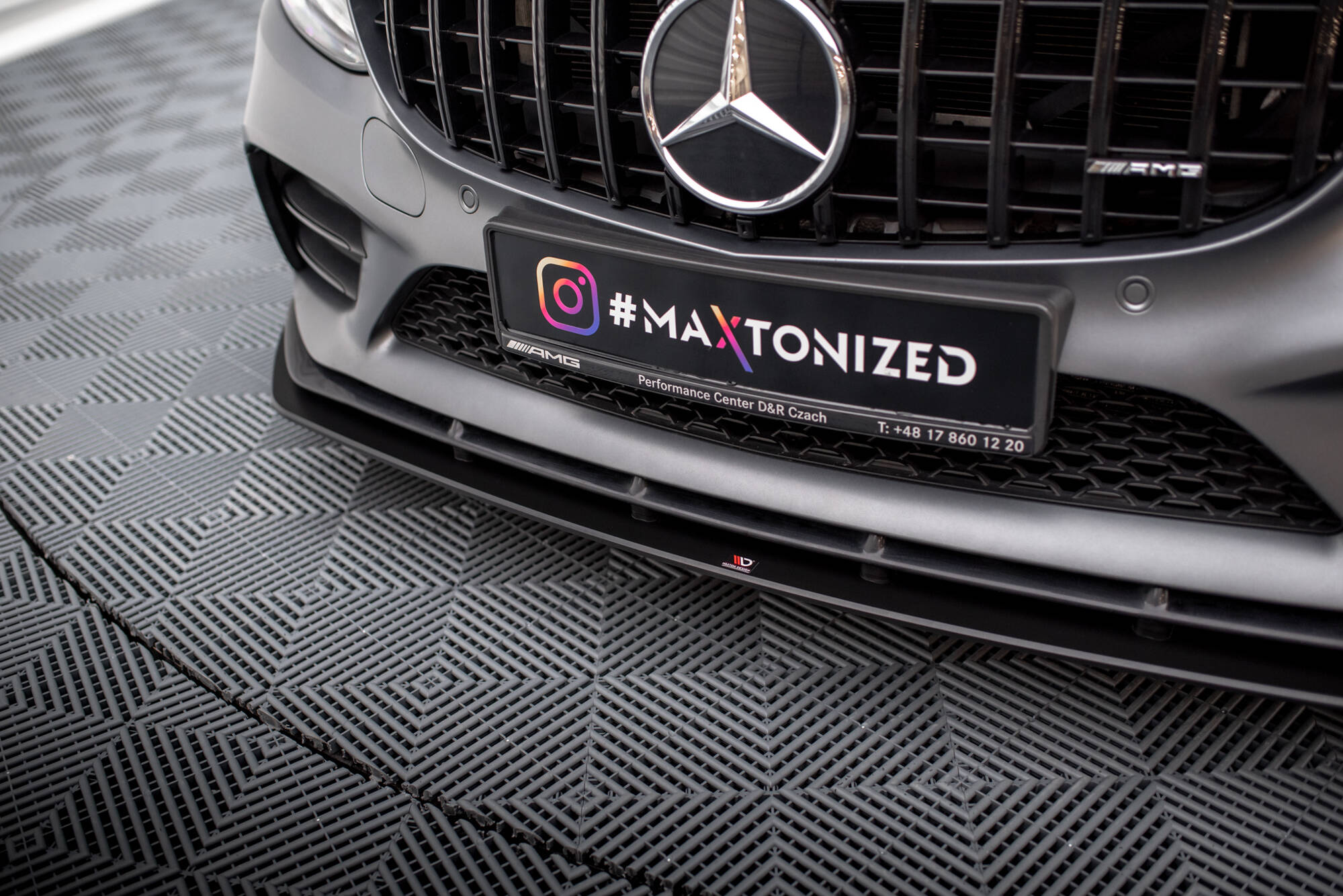 Maxton Design Street Pro Street+ Spoilerlippe Front Ansatz passend für Mercedes-AMG C43 Coupe / Cabrio C205 Facelift / A205 Facelift