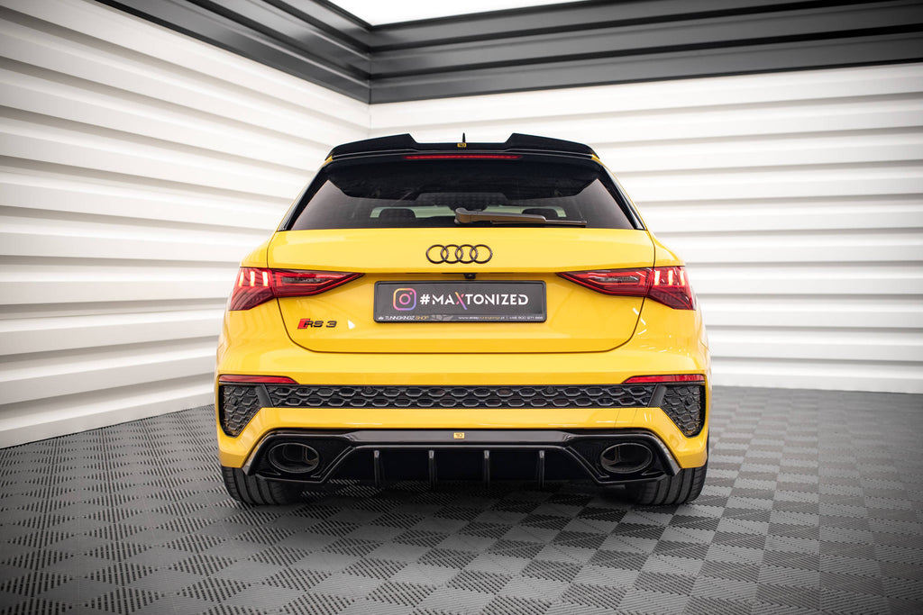 Maxton Design Diffusor Heck Ansatz passend für Audi RS3 8Y schwarz Hochglanz