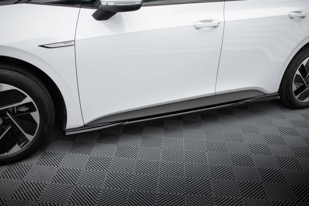 Maxton Design Street+ Seitenschweller Leisten passend für VW ID.3 Mk1 schwarz Hochglanz
