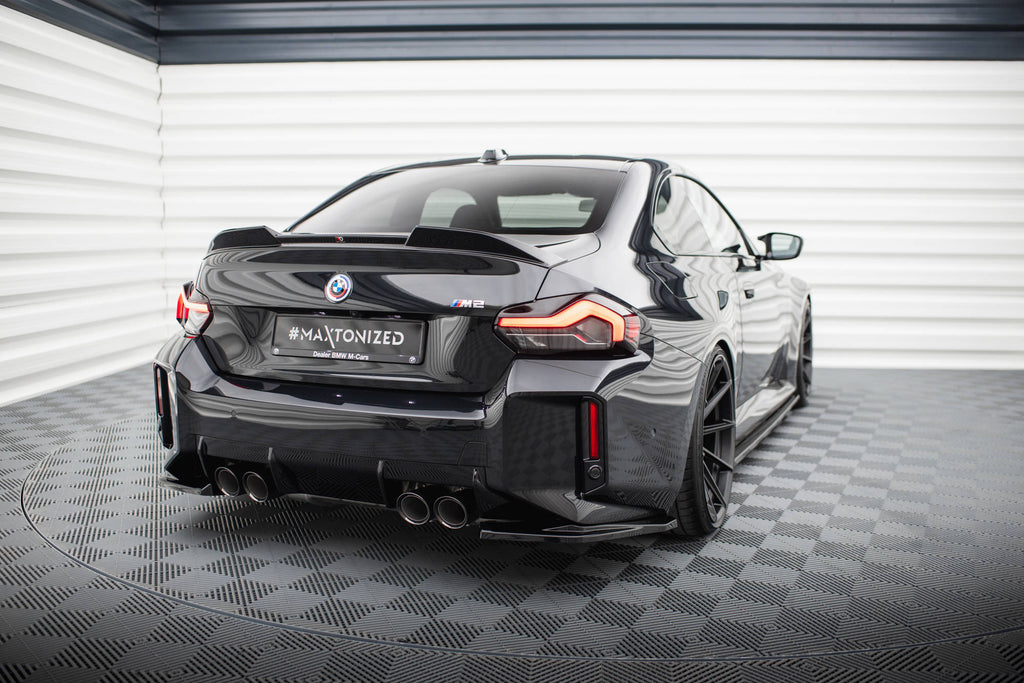Maxton Design Heck Ansatz Flaps Diffusor V.1 passend für BMW M2 G87 schwarz Hochglanz