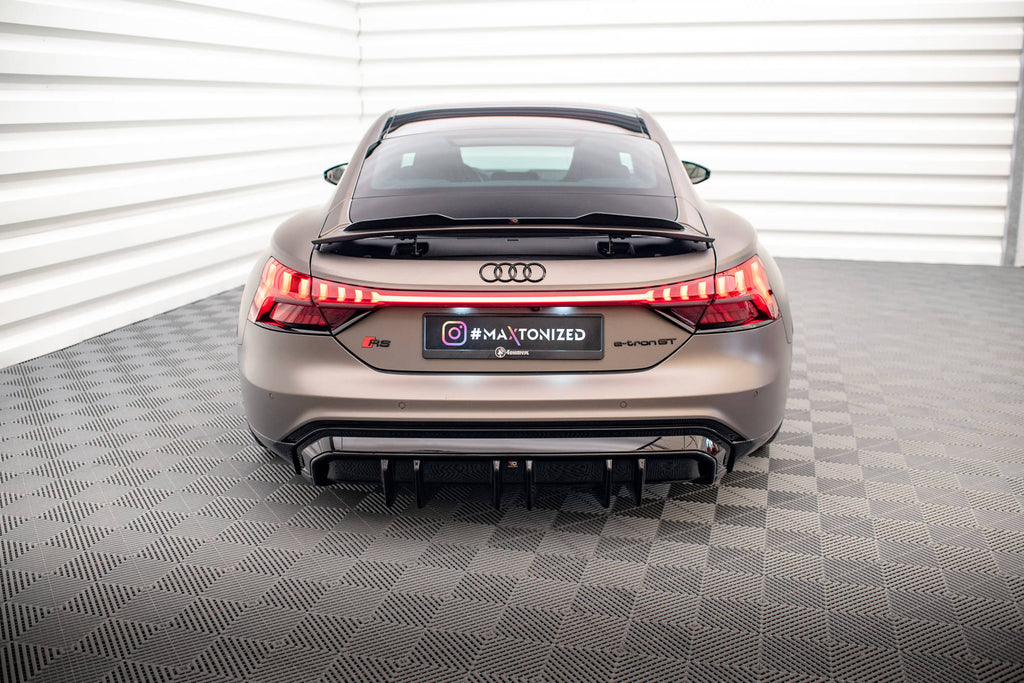 Maxton Design Diffusor Heck Ansatz passend für Audi e-Tron GT / RS GT Mk1 schwarz Hochglanz