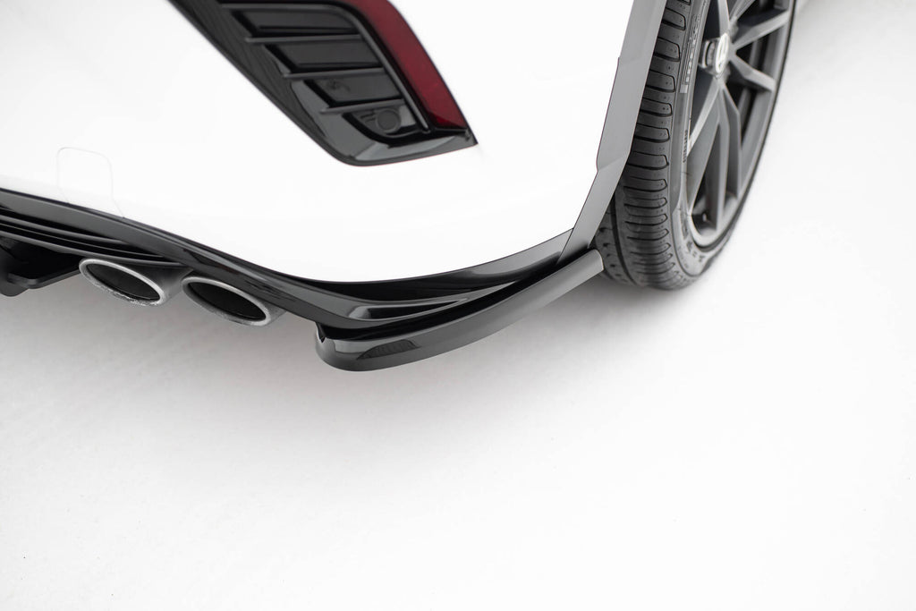 Maxton Design Heck Ansatz Flaps Diffusor passend für VW T-Roc R Mk1 schwarz Hochglanz
