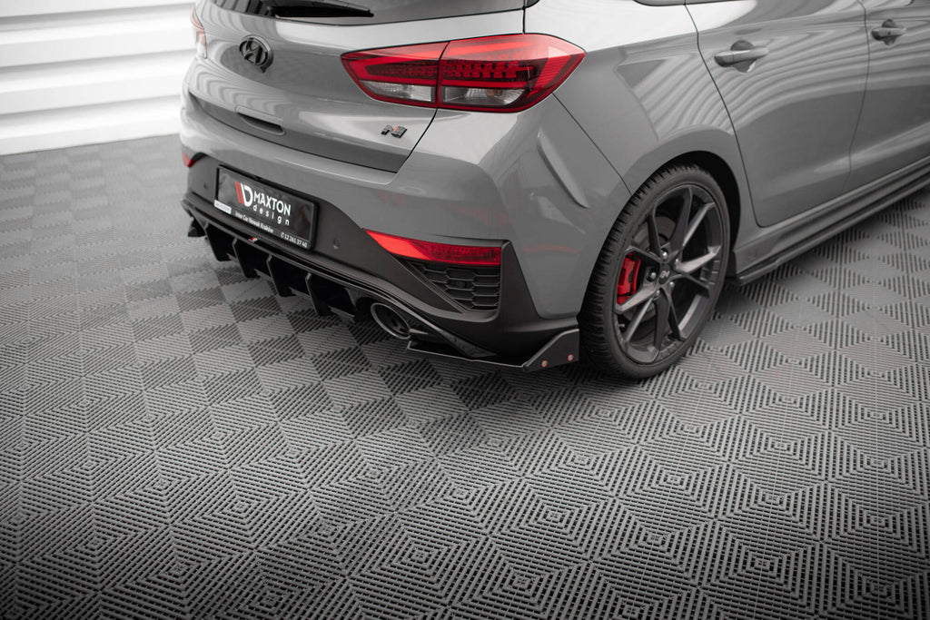 Maxton Design Heck Ansatz Flaps Diffusor V.4 + Flaps passend für Hyundai I30 N Hatchback Mk3 Facelift