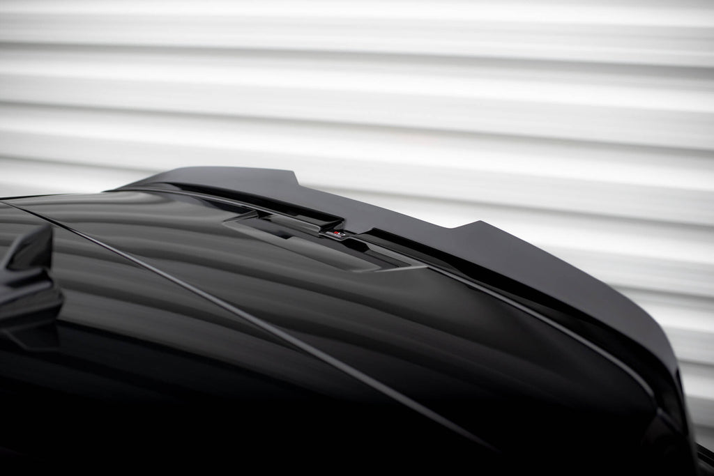 Maxton Design Spoiler CAP V.2 passend für Audi RS3 / S3 / A3 S-Line Sportback 8Y / 8Y Facelift schwarz Hochglanz