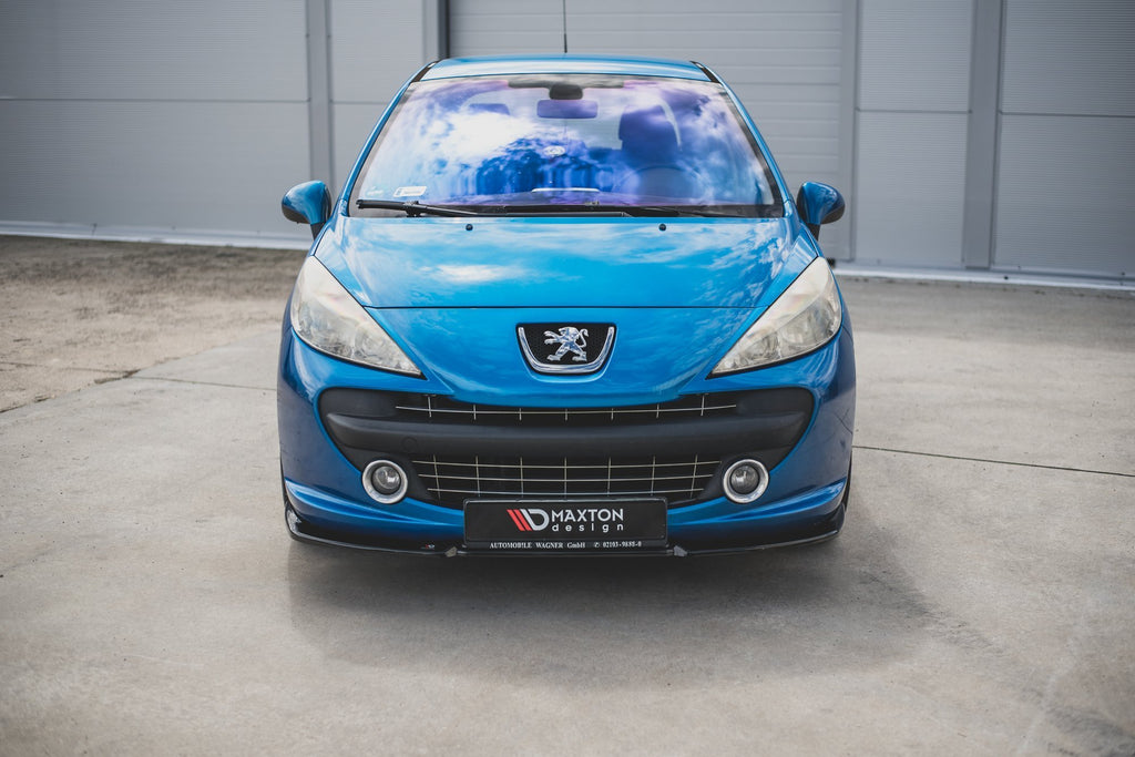Maxton Design Street+ Spoilerlippe Front Ansatz passend für Peugeot 207 Sport schwarz Hochglanz
