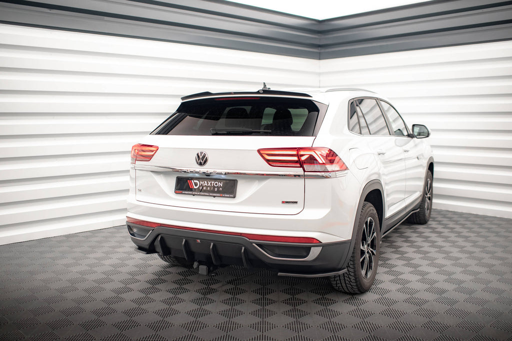 Maxton Design Spoiler CAP passend für VW Atlas Cross Sport schwarz Hochglanz