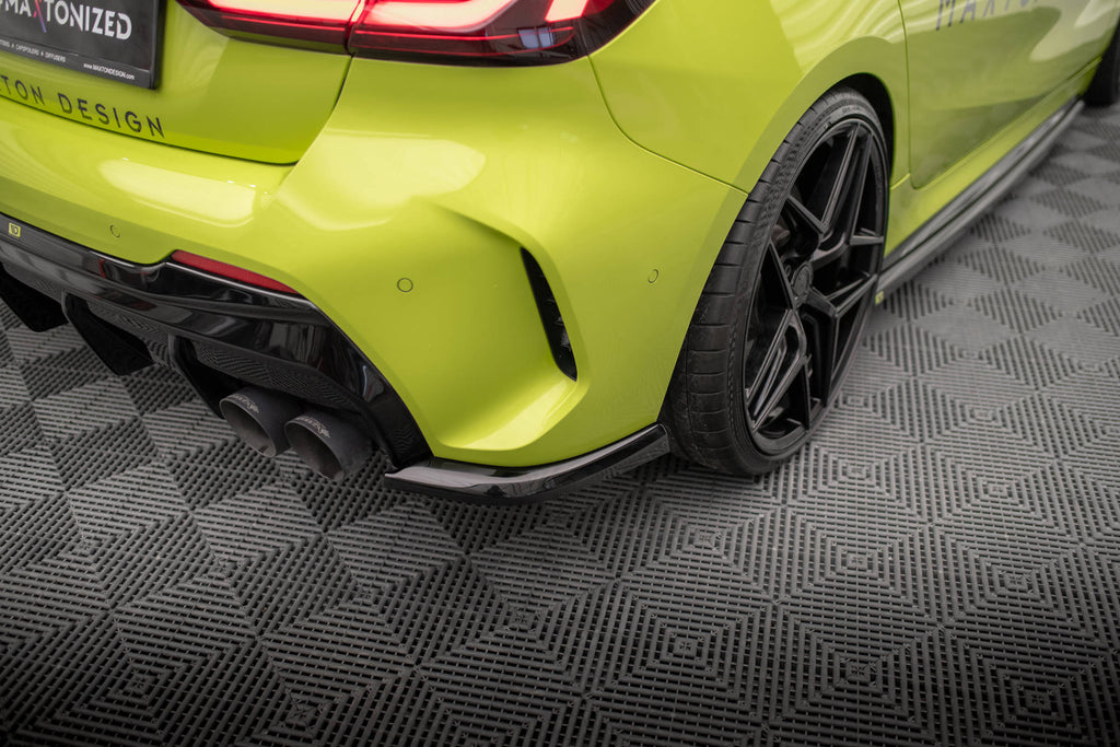 Maxton Design Heck Ansatz Flaps Diffusor V.5 passend für (Für heckansatz v.3) BMW 1er M-Paket / M135i / 128ti F40 schwarz Hochglanz