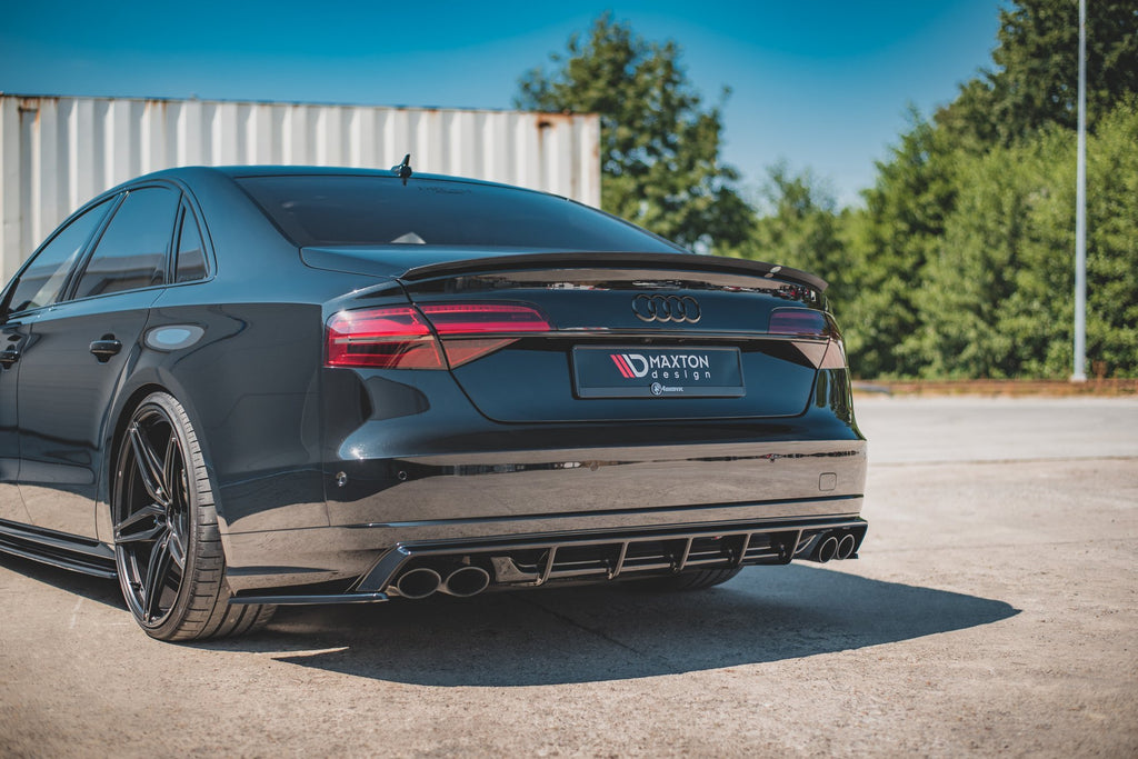 Maxton Design Diffusor Heck Ansatz passend für Audi S8 D4 Facelift schwarz Hochglanz