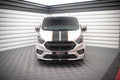 Maxton Design Street+ Spoilerlippe Front Ansatz passend für Ford Transit Custom ST-Line Mk1 Facelift schwarz Hochglanz