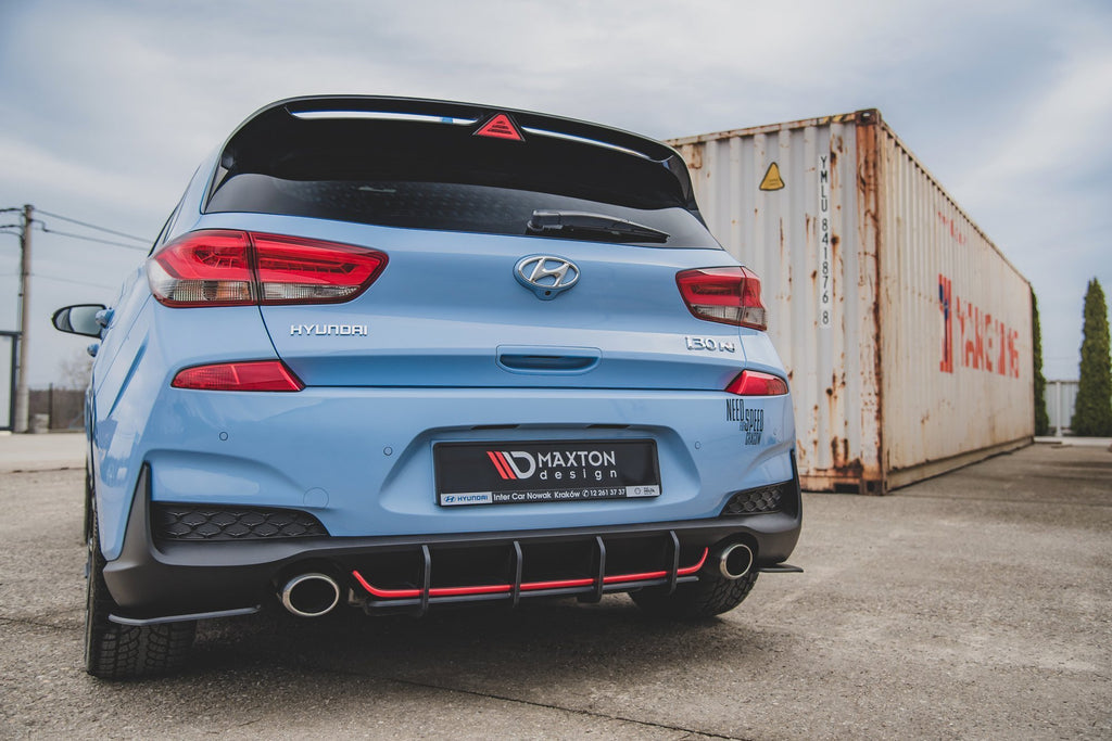 Maxton Design Robuste Racing Heckschürze V.1 passend für Hyundai I30 N Mk3 Hatchback