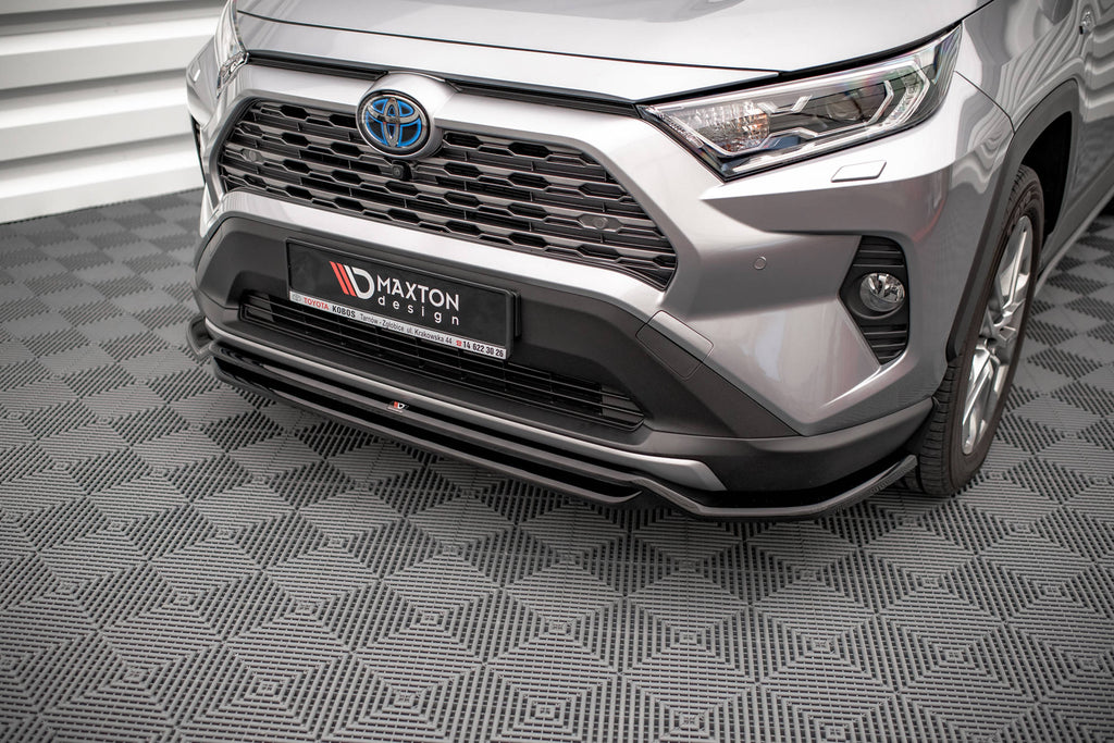 Maxton Design Street+ Spoilerlippe Front Ansatz passend für Toyota RAV4 Mk5 schwarz Hochglanz