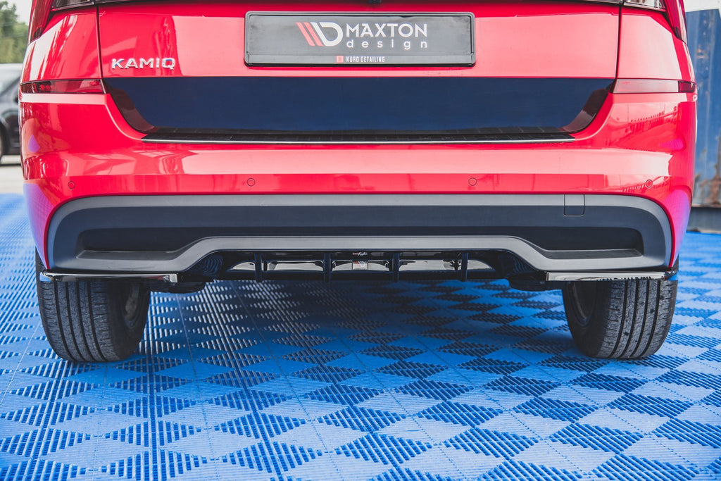 Maxton Design Diffusor Heck Ansatz passend für Skoda Kamiq Mk1 schwarz Hochglanz