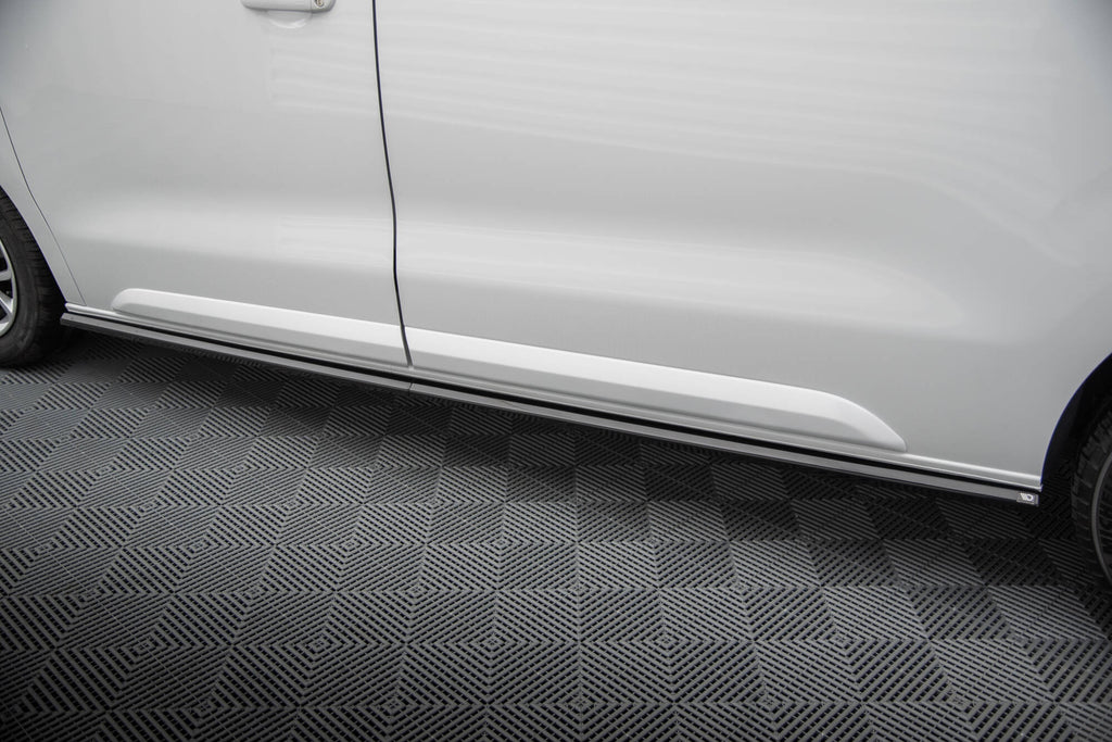Maxton Design Street+ Seitenschweller Leisten passend für Peugeot Expert l2 /l3 Mk3 schwarz Hochglanz