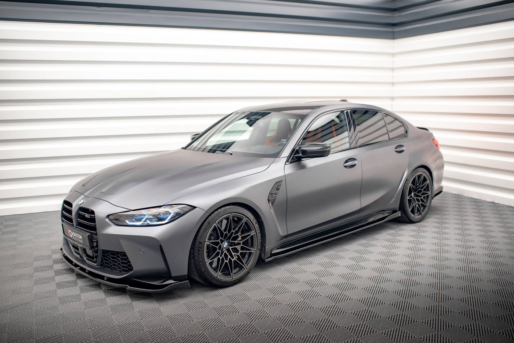 Maxton Design Street+ Seitenschweller Leisten V.2 passend für BMW M3 Limousine / Touring G80 / G81 schwarz Hochglanz